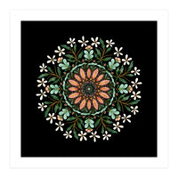 Floral Mandala | Black (Print Only)