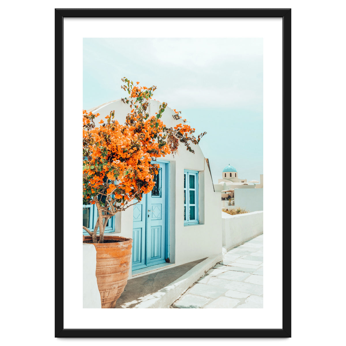 Greece Airbnb, Greece Photography Travel Digital Art, Scenic Landscape Architecture, White Building