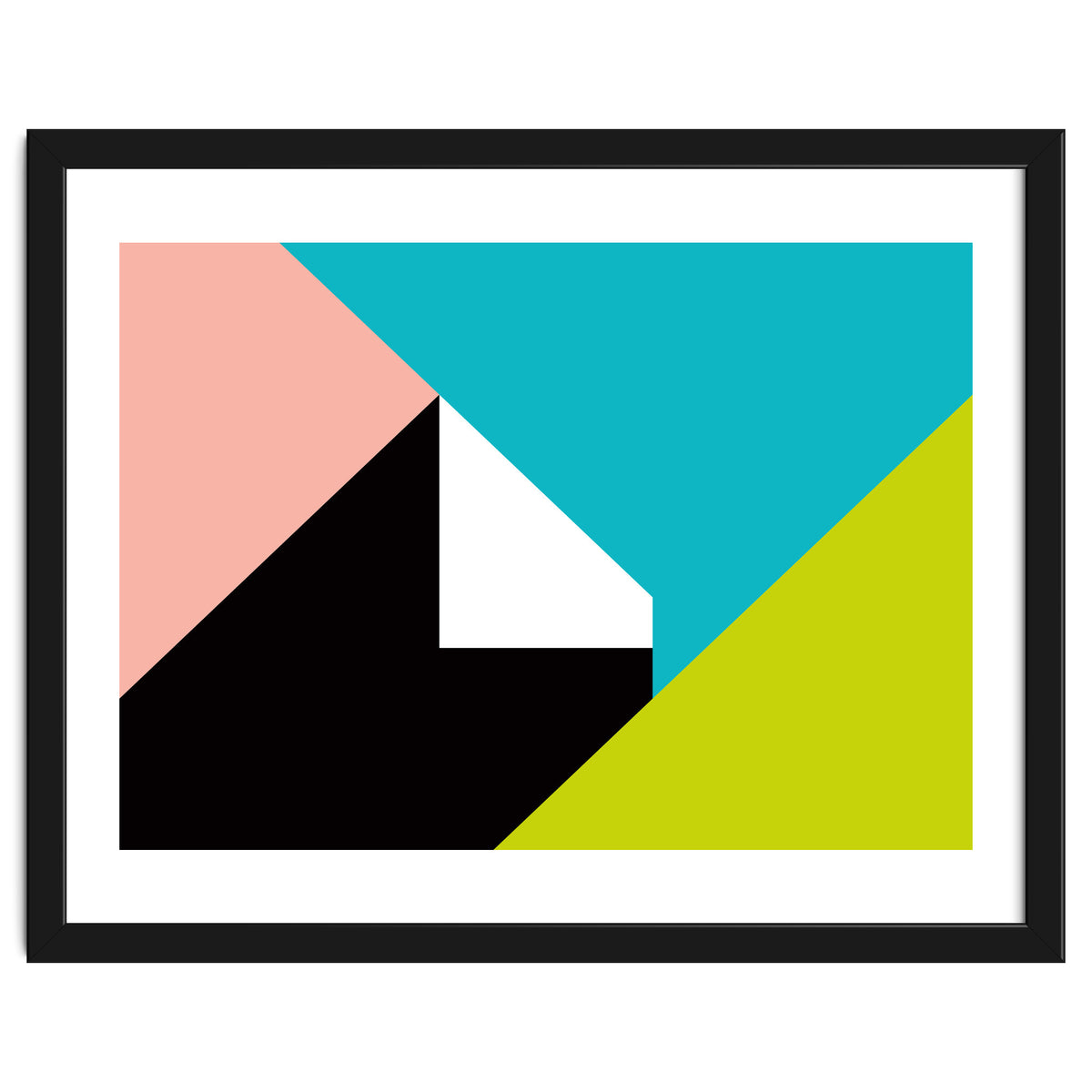 Geometric Shapes No. 266 - pink & lime