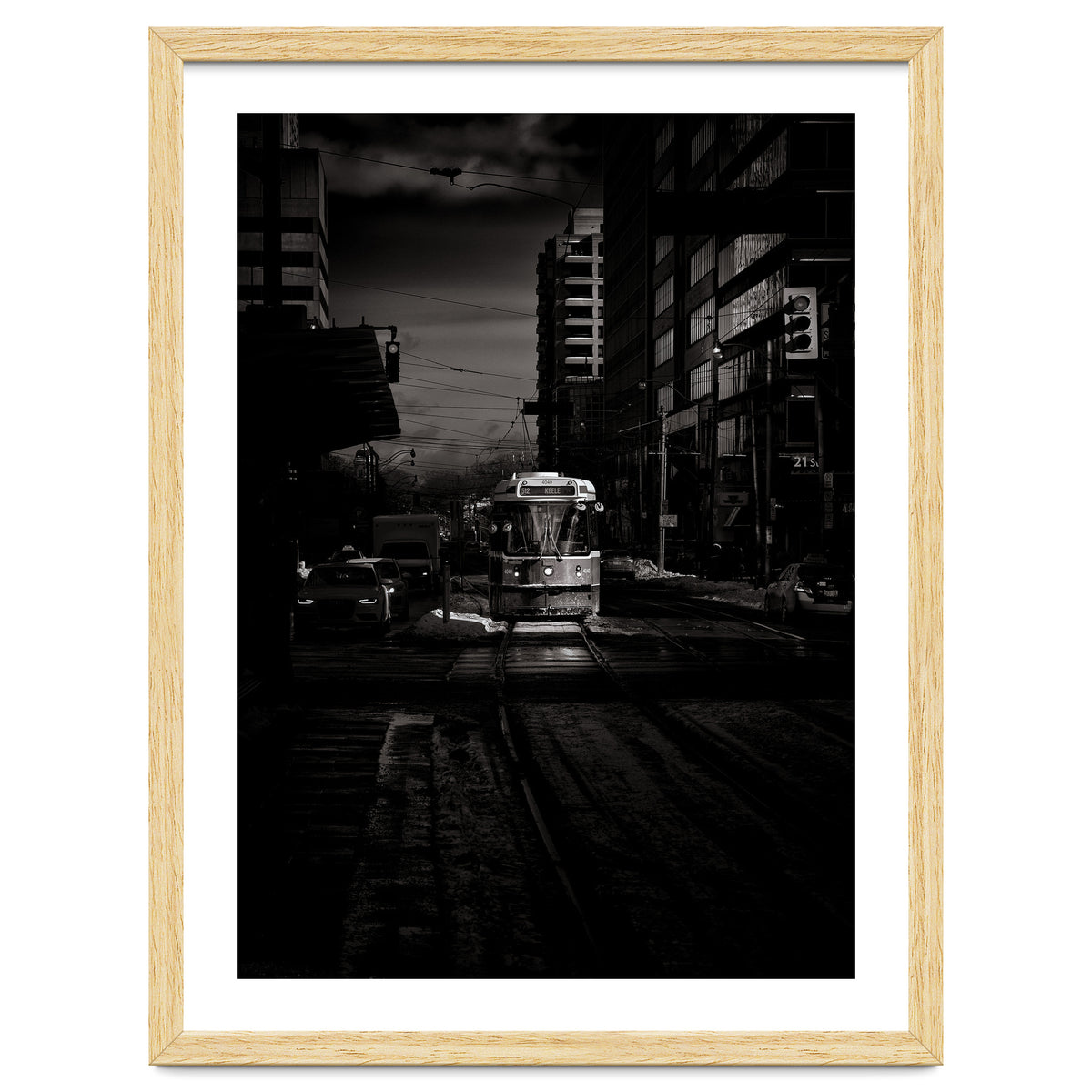 The 512 St. Clair Streetcar Toronto Canada Toned Version