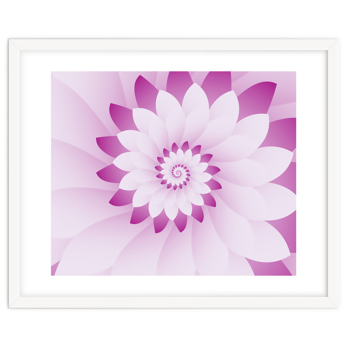 Abstract Pink & White Floral Design