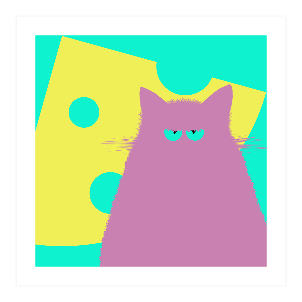Big Cheese Lilac Cat  (Print Only)