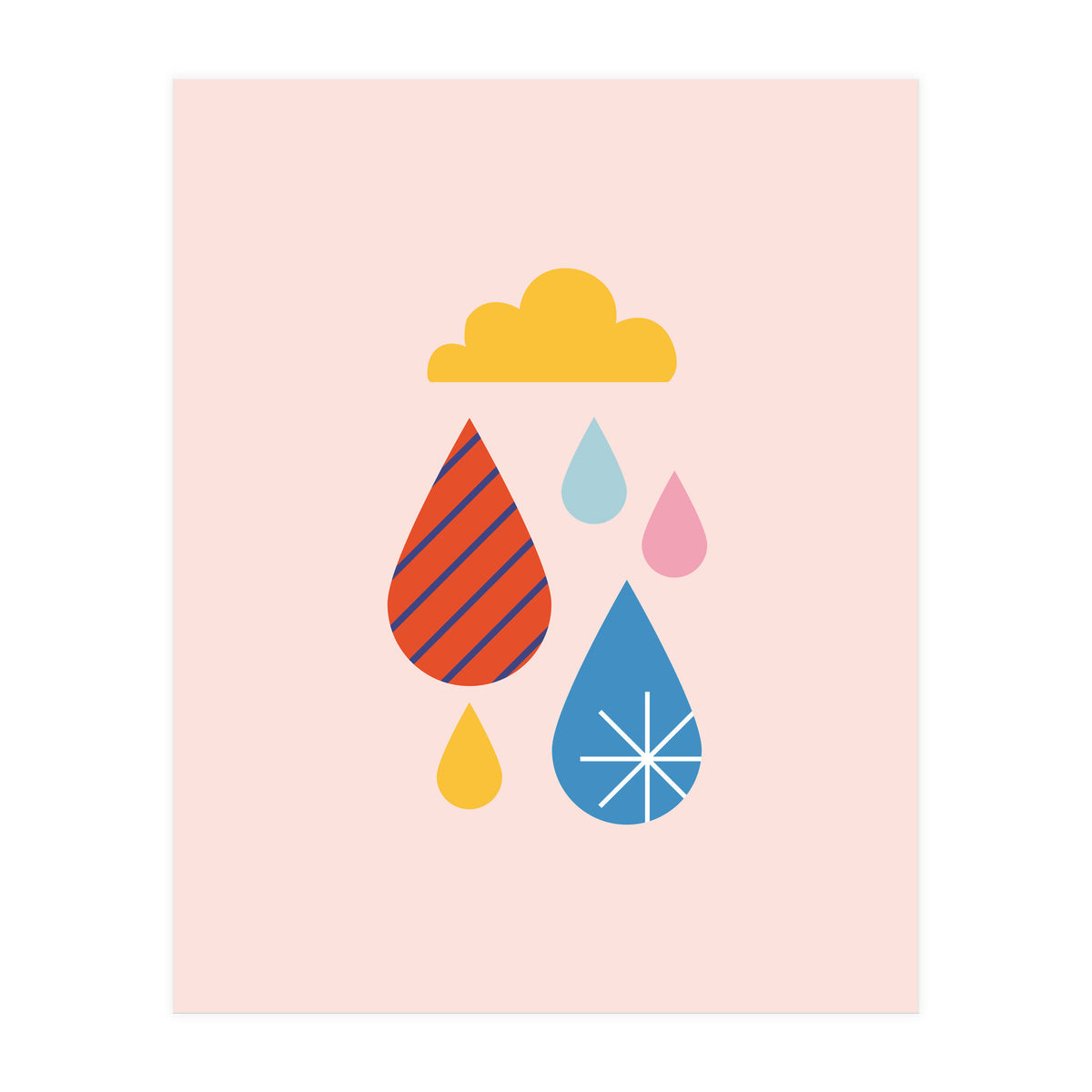 Raindrops And Cloud Rgb (Print Only)