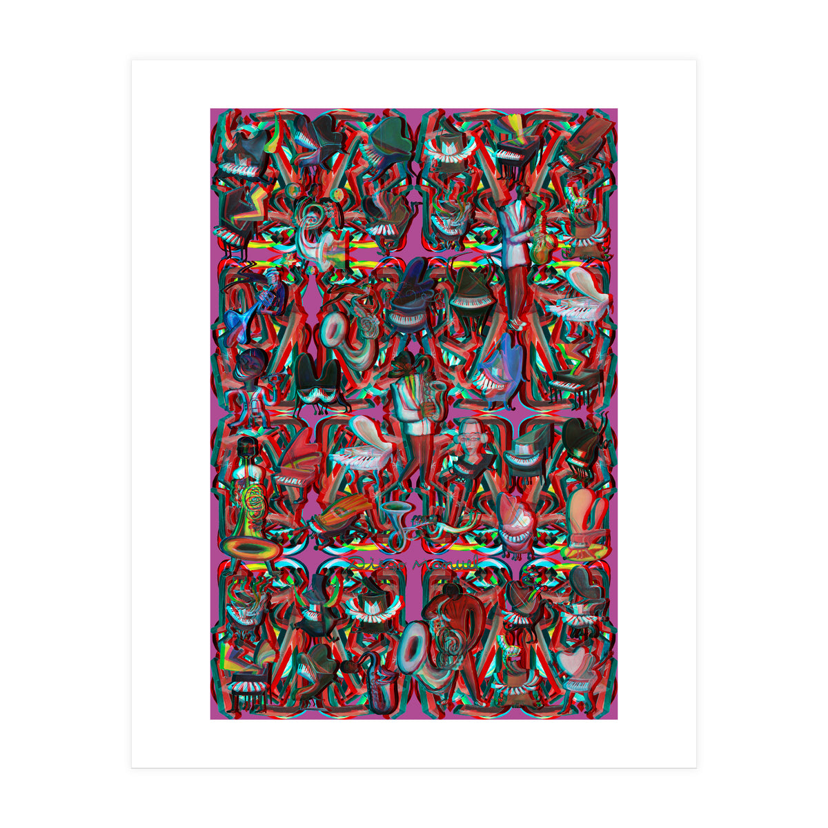 Formas 14 34 3d And Pianos 2 (Print Only)