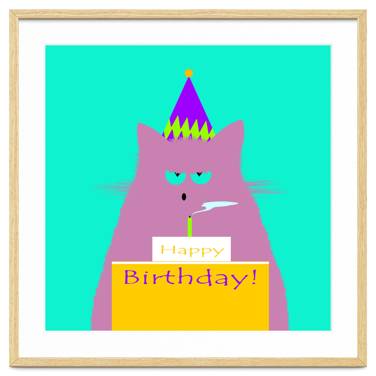 Birthday Lilac Cat