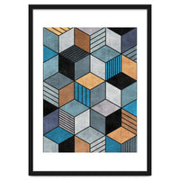 Colorful Concrete Cubes 2 - Blue, Grey, Brown