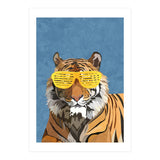 Hip Hop Tiger Yellow and Blue (Print Only) thumbnail