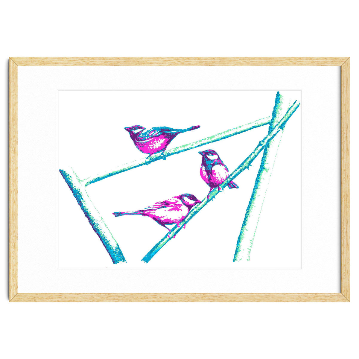 Garden Birds On A Branch