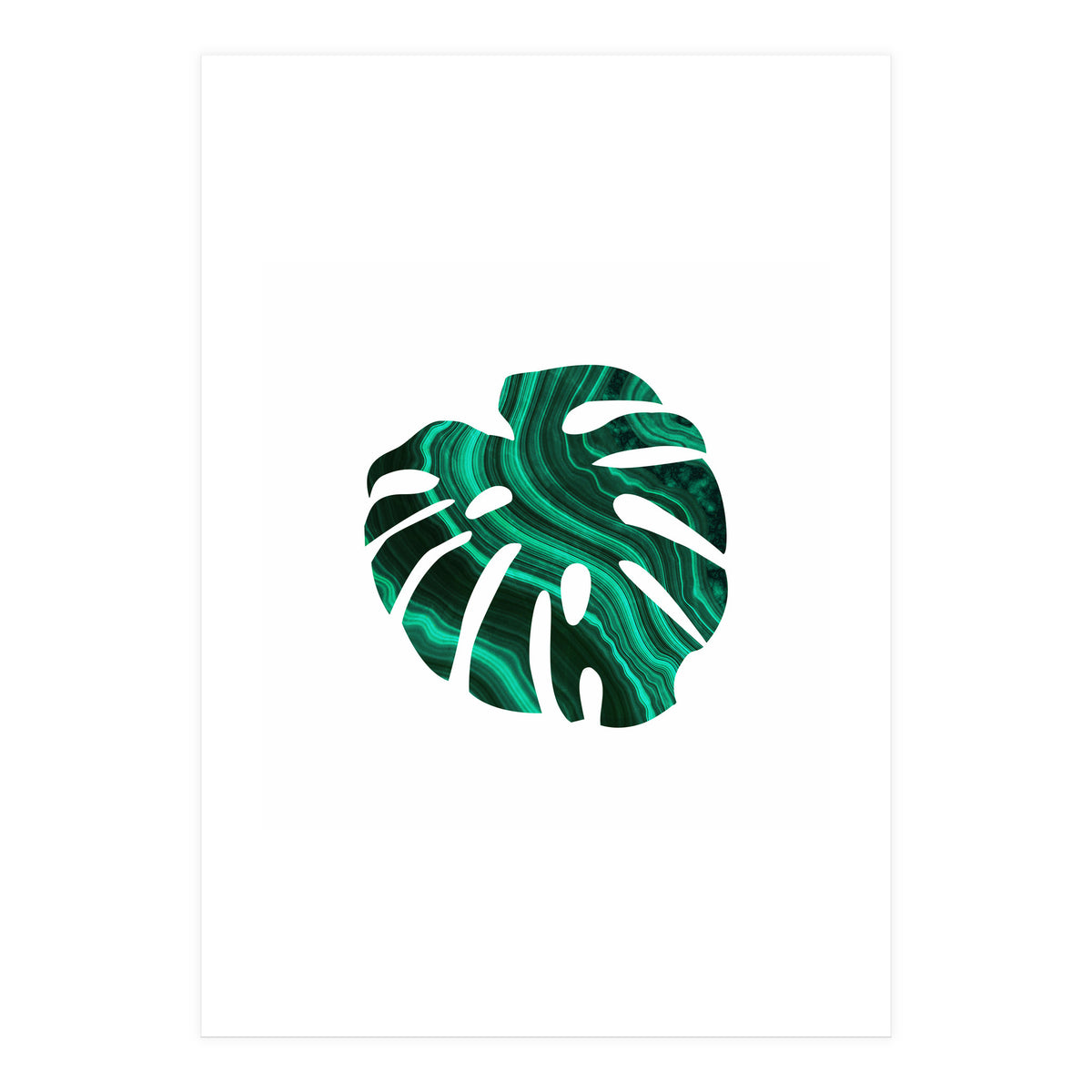 Green Marble Leaf I (Print Only)