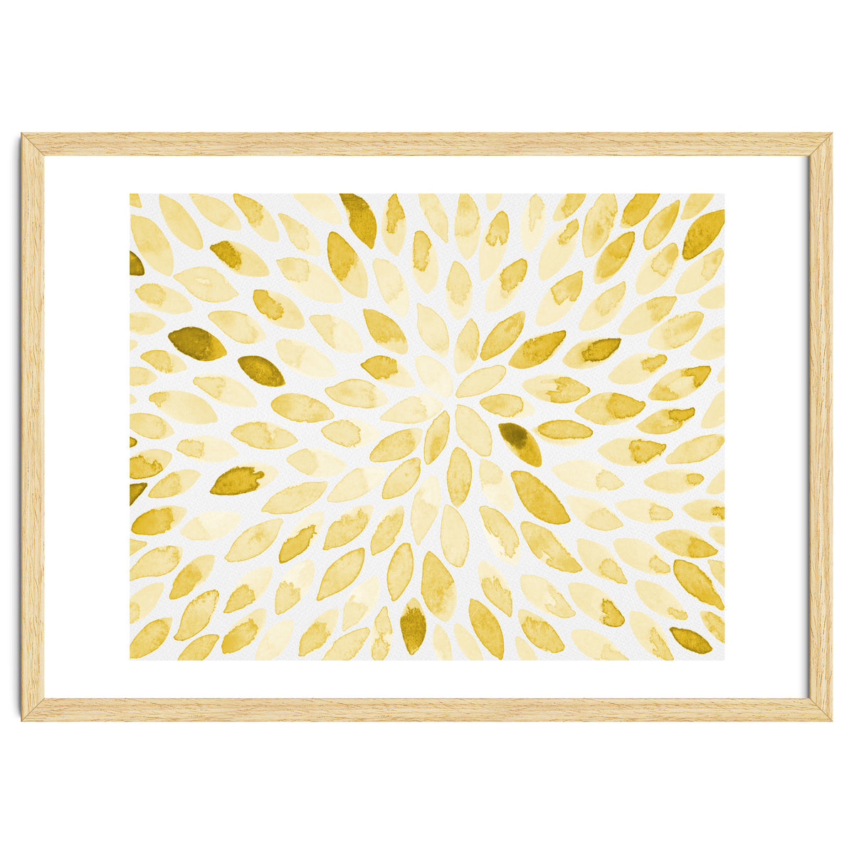 Watercolor Burst Yellow