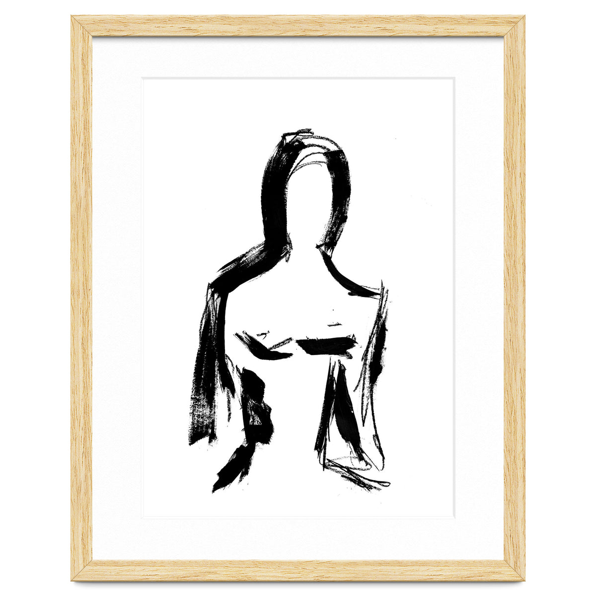 Abstract Monochrome Female Figure