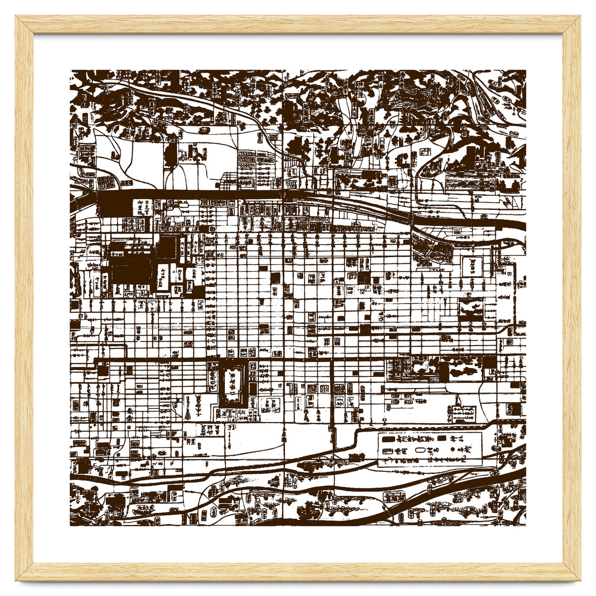 Antique Oriental Town Map