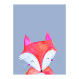 Woodland Fox On Grey (Print Only) thumbnail