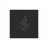 Dainty Botanicals in Gold and Black - Square (Print Only) thumbnail