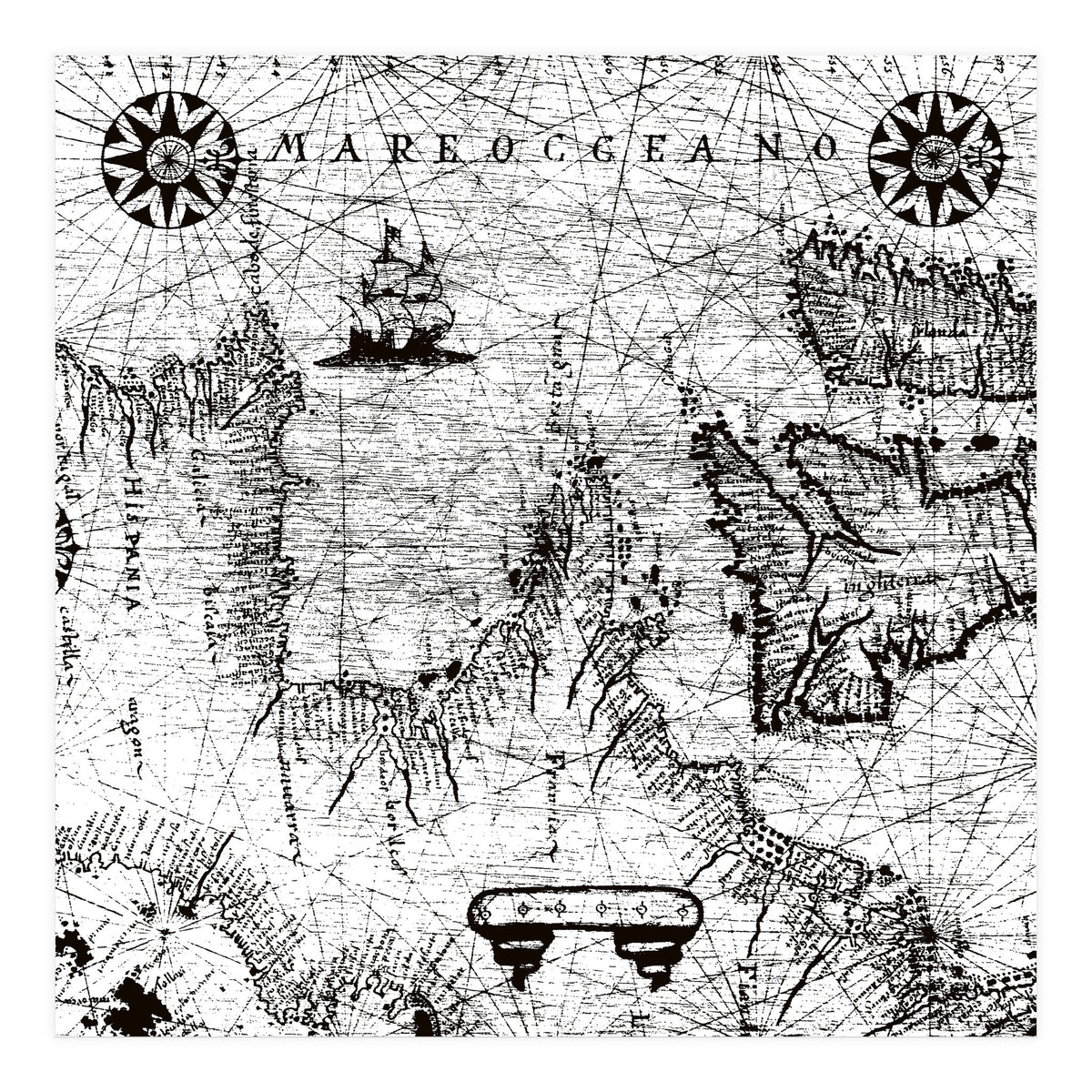 Antique Mercant Map  (Print Only)