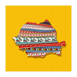 Decorative Romania Map (Print Only) thumbnail