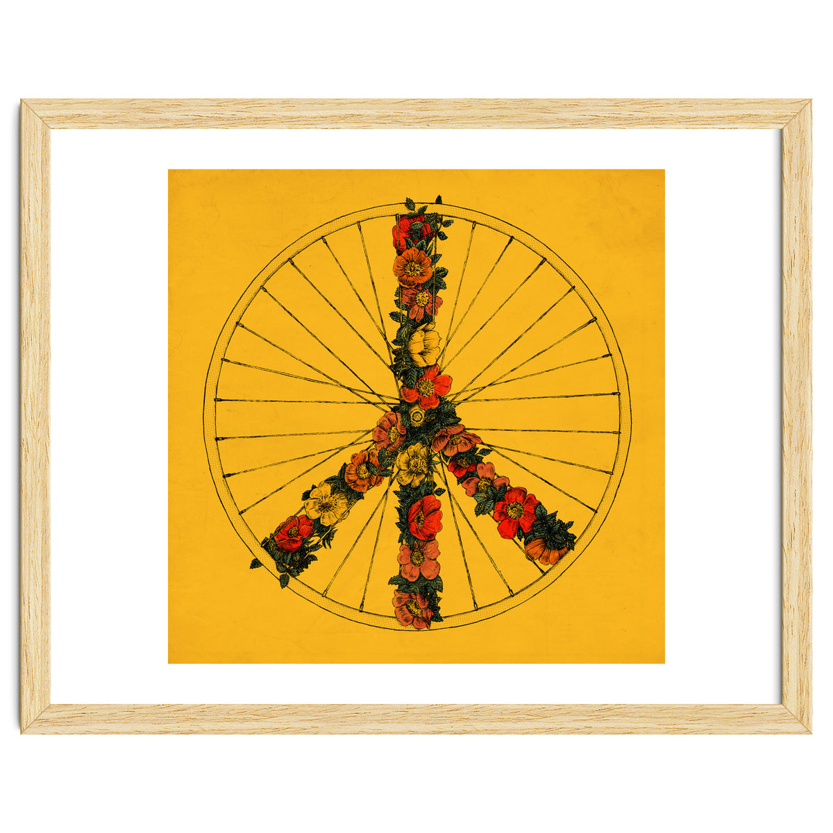 Peace And Bike Yellow
