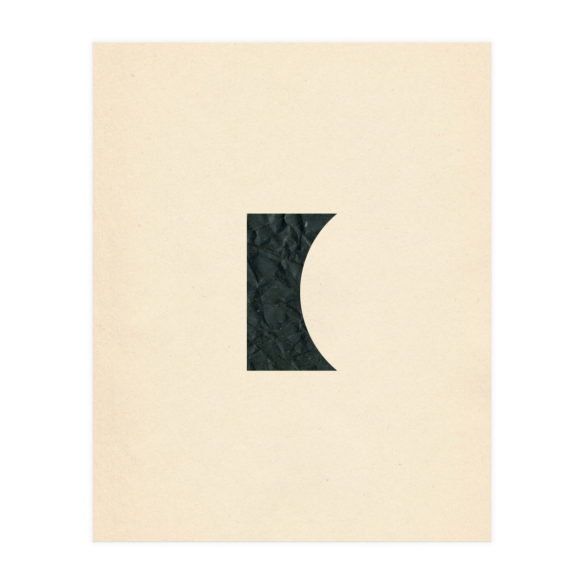 Cut black shape on beige (Print Only)