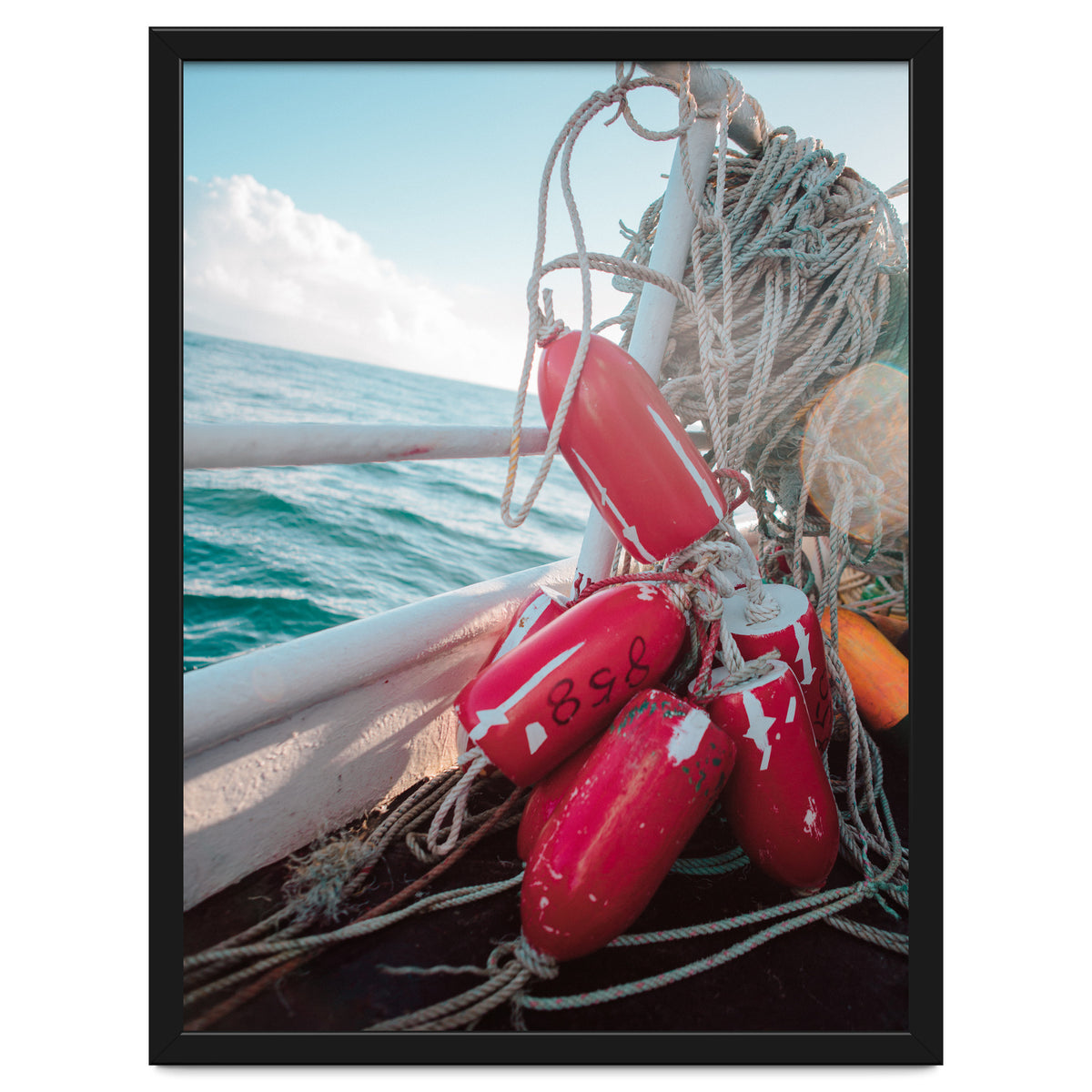 Buoys on a fishing boat