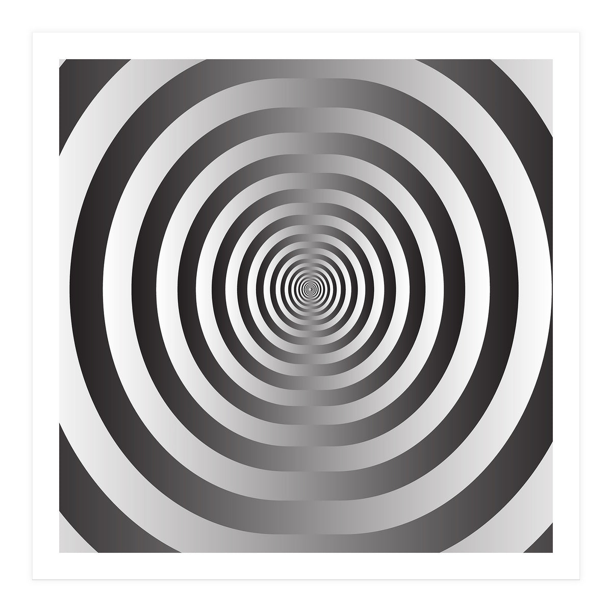 Black And White Spiral  (Print Only)