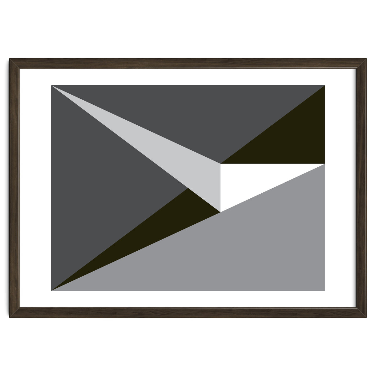 Geometric Shapes No. 73 - black & grey triangles