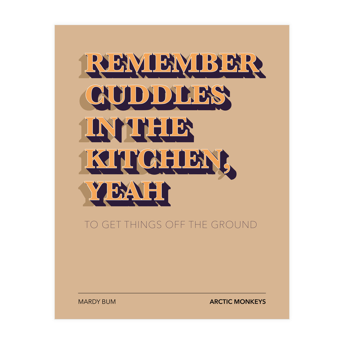 Arctic Monkeys - Mardy Bum (Print Only)