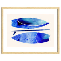 Indigo Surfboard Watercolor