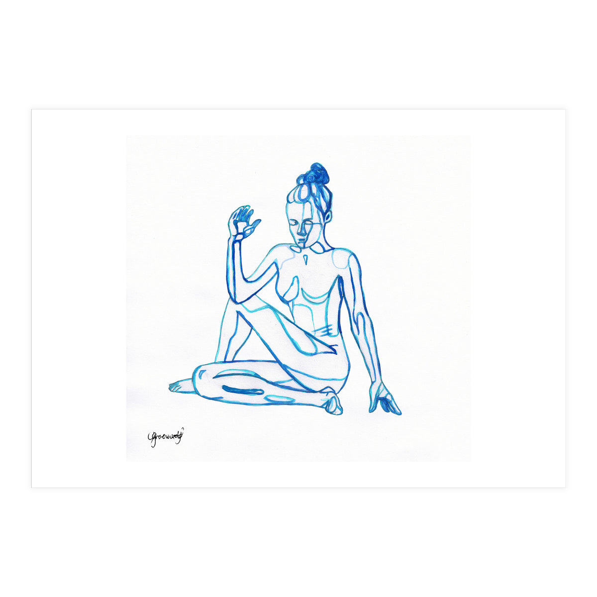 Ardha Matsyendrasana (Print Only)