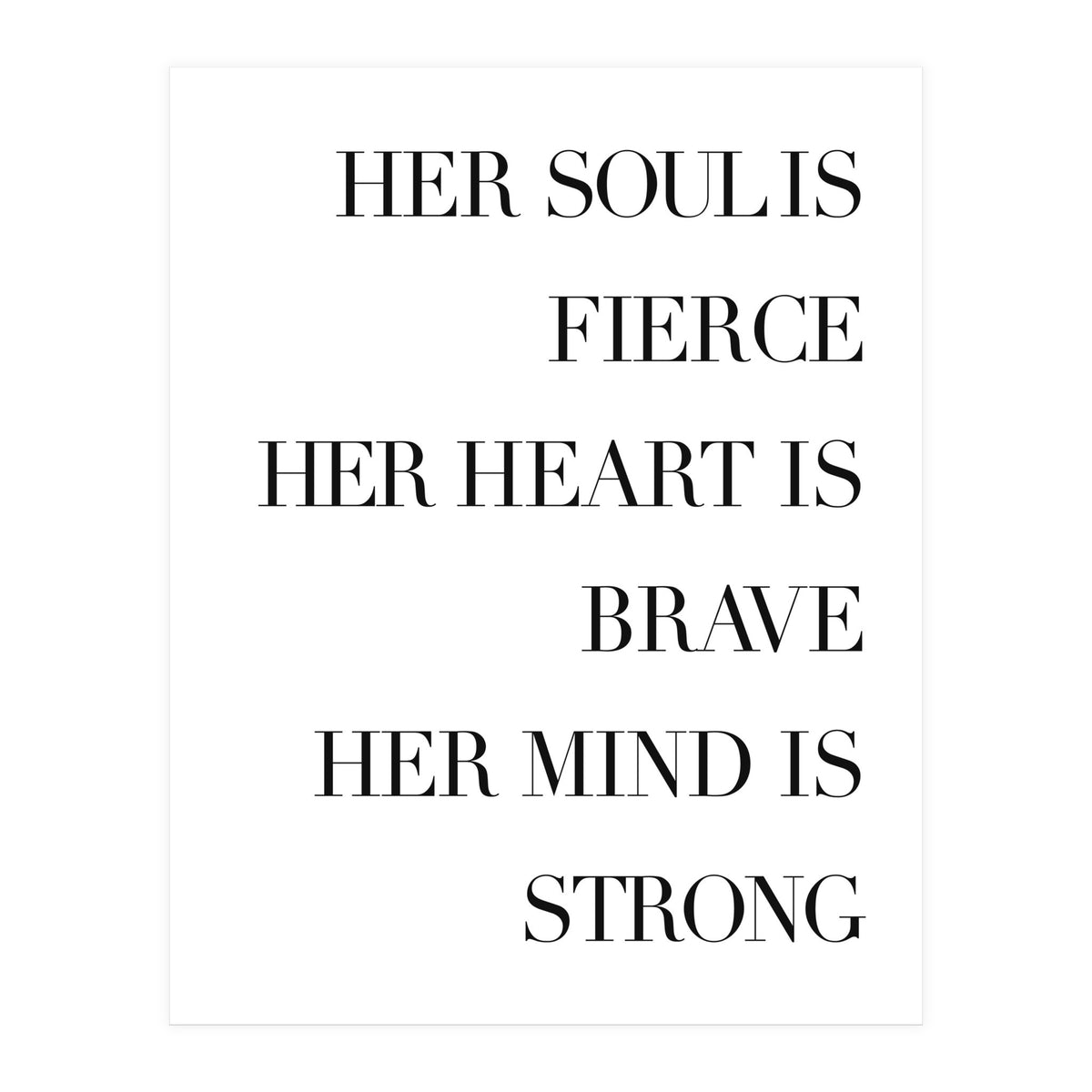 Fierce, Brave, Strong Female Empowerment Quote (Print Only)