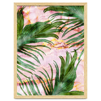 Palm leaf on marble 01