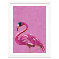 Pink Flamingo Wearing Glasses