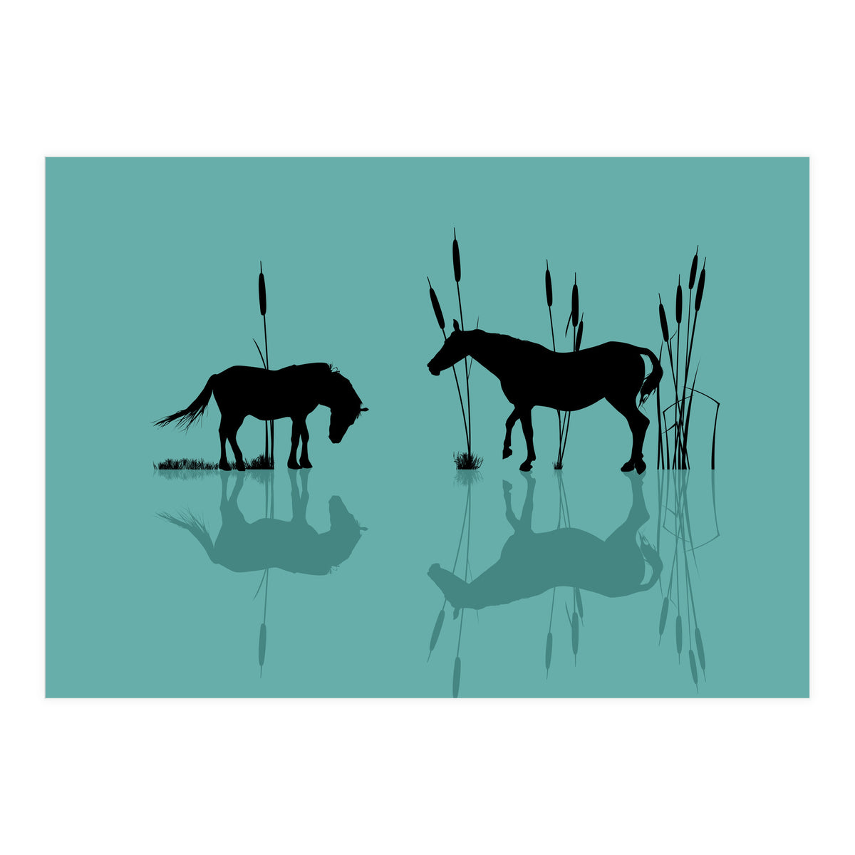 Horses By The Water (Print Only)