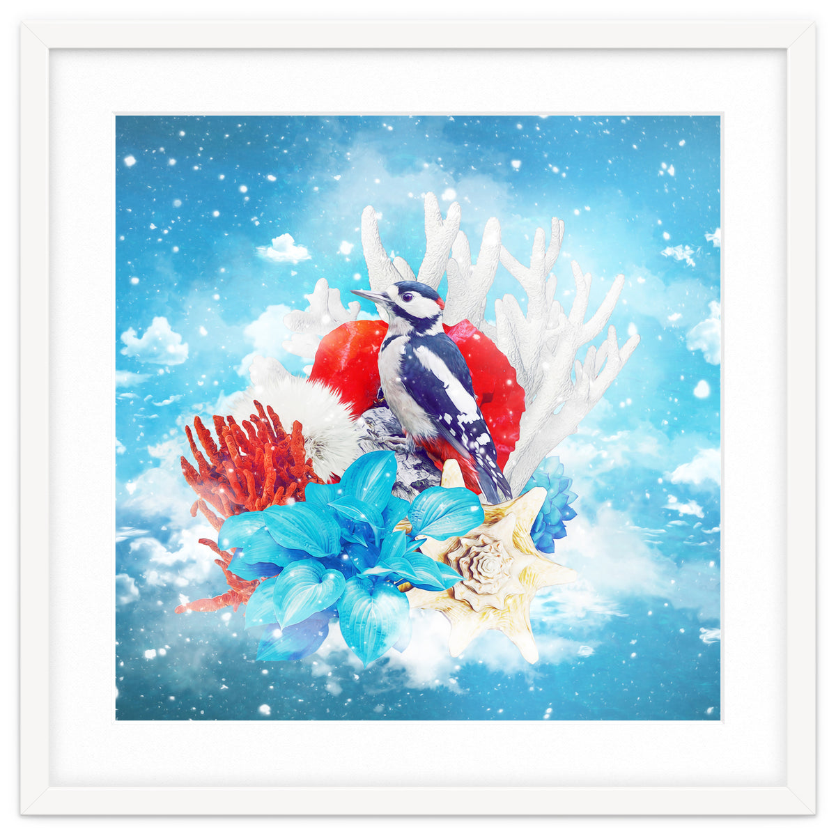 Floral Woodpecker In Winter