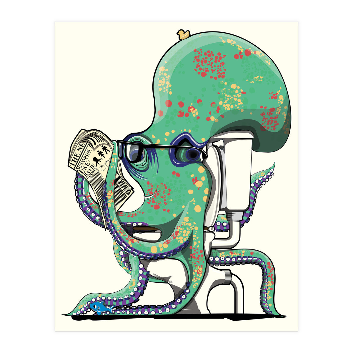 Octopus on the Toilet (Print Only)
