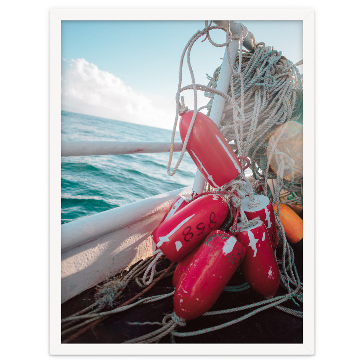 Buoys on a fishing boat