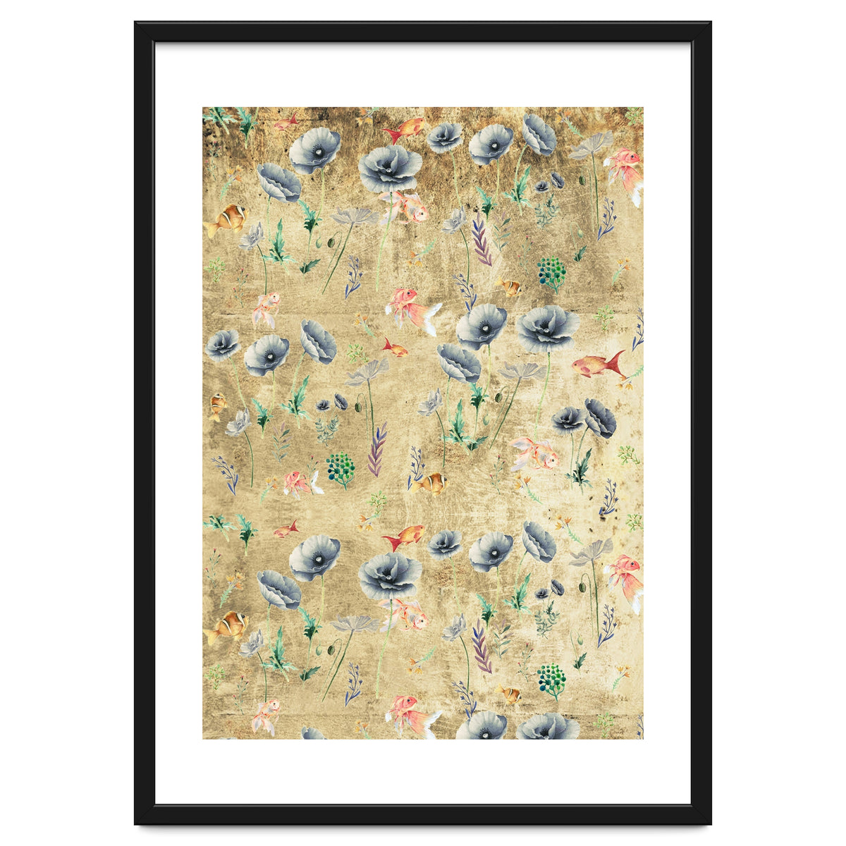 Fishes & Garden #Gold-plated