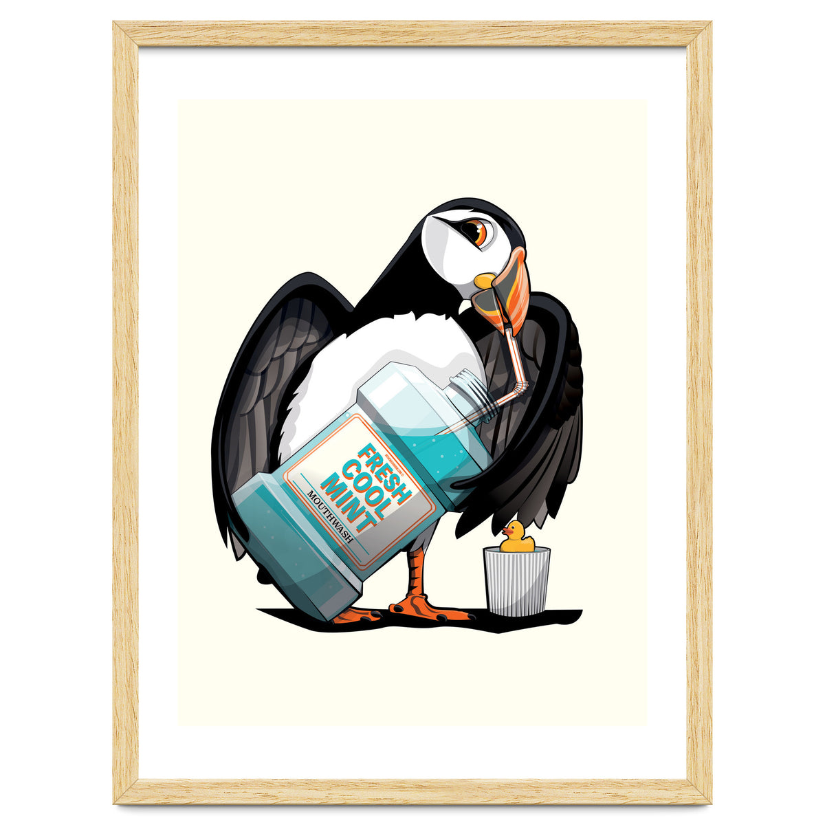 Puffin using Mouthwash