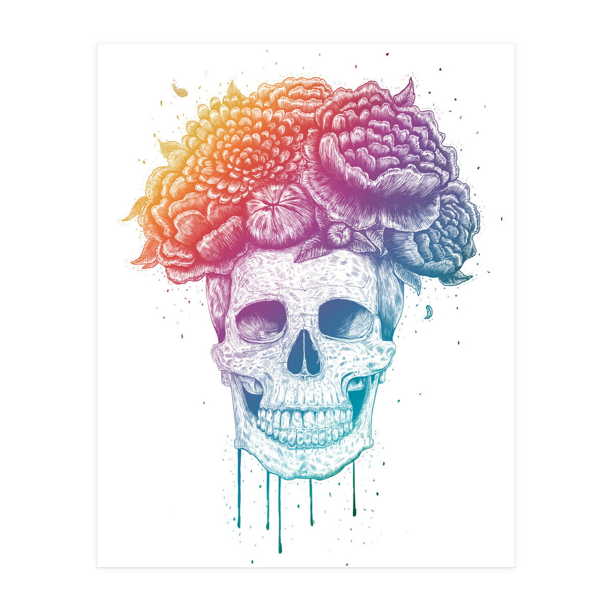 Colorful Skull (Print Only)