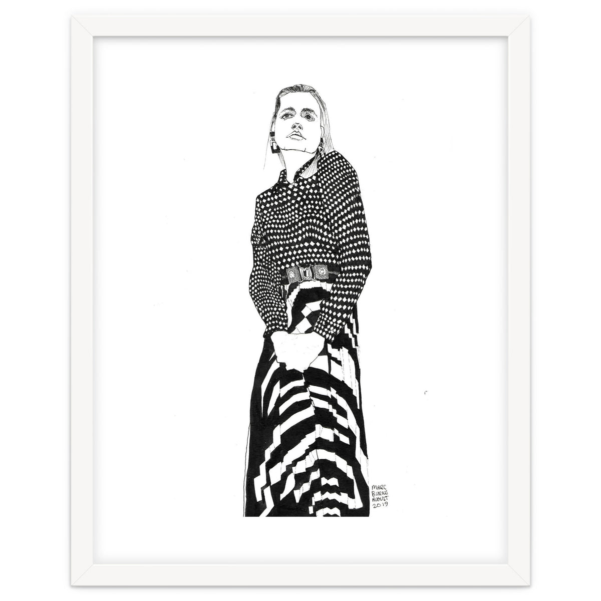 Untitled #40 - Woman in striped skirt