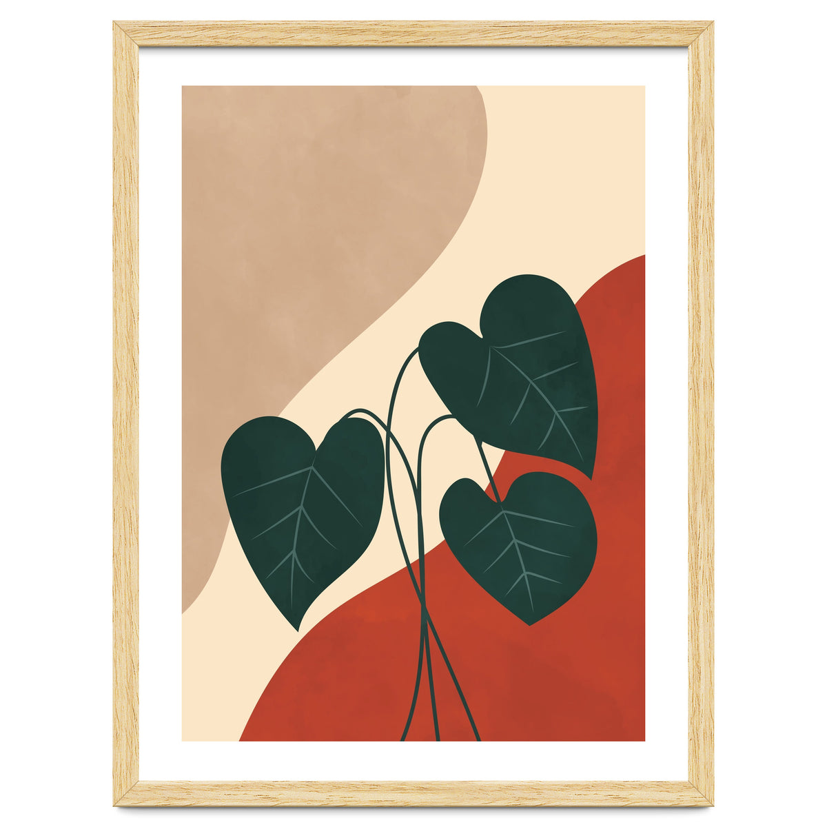 Mid century Botanical Anthurium Plant