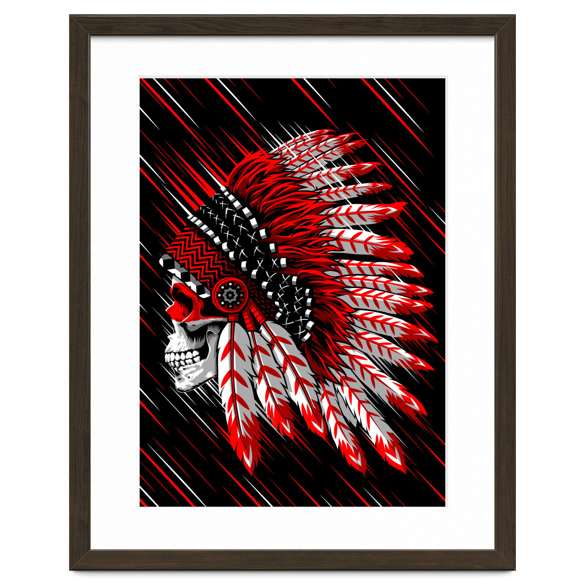 Skull indian chief
