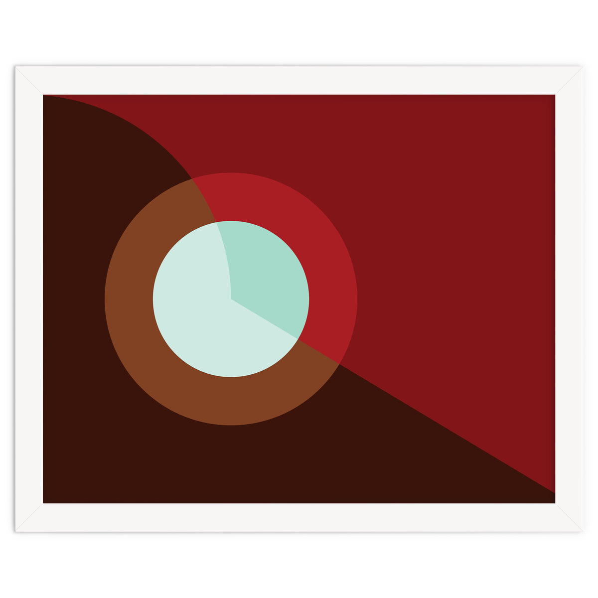 Geometric Shapes No. 2 - deep reds & turquoise