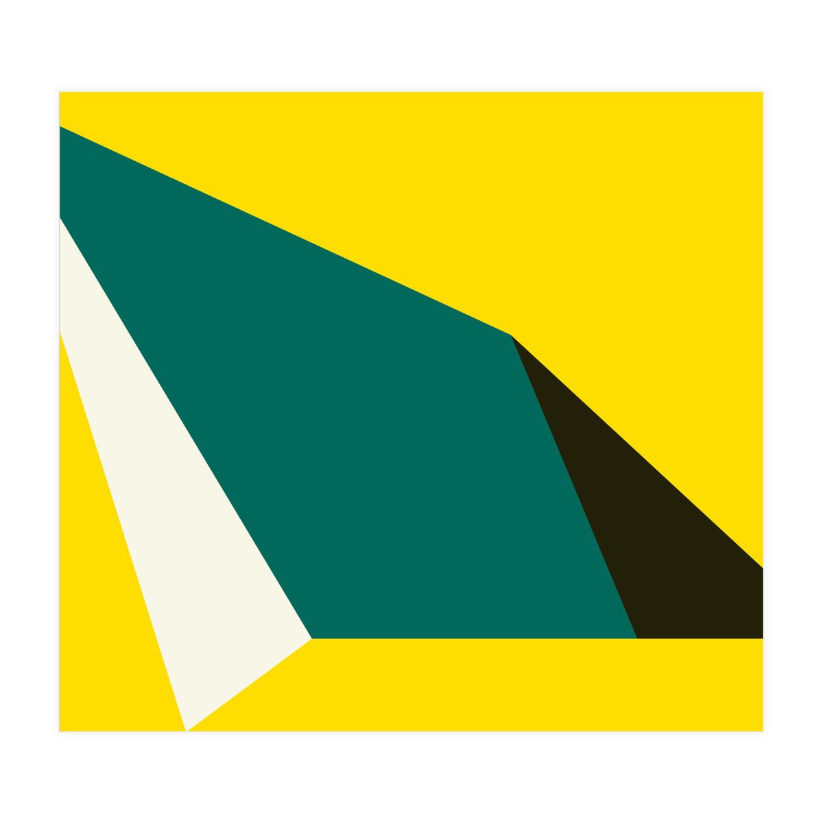 Geometric Shapes No. 74 - yellow, green & black (Print Only)