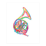 Watercolor French Horn (Print Only) thumbnail