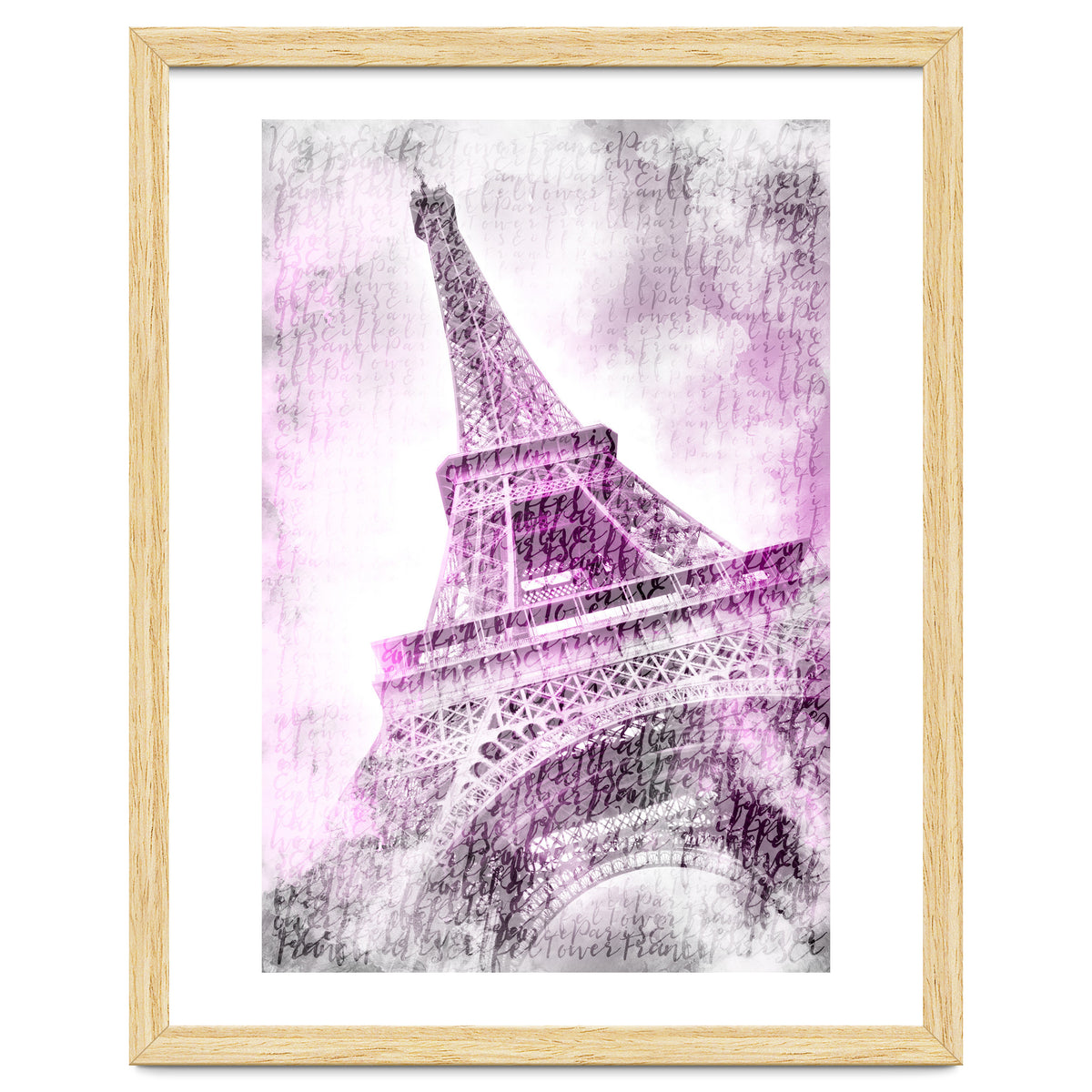 PARIS Watercolor Eiffel Tower | pink