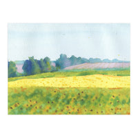 Field landscape. Watercolor (Print Only)