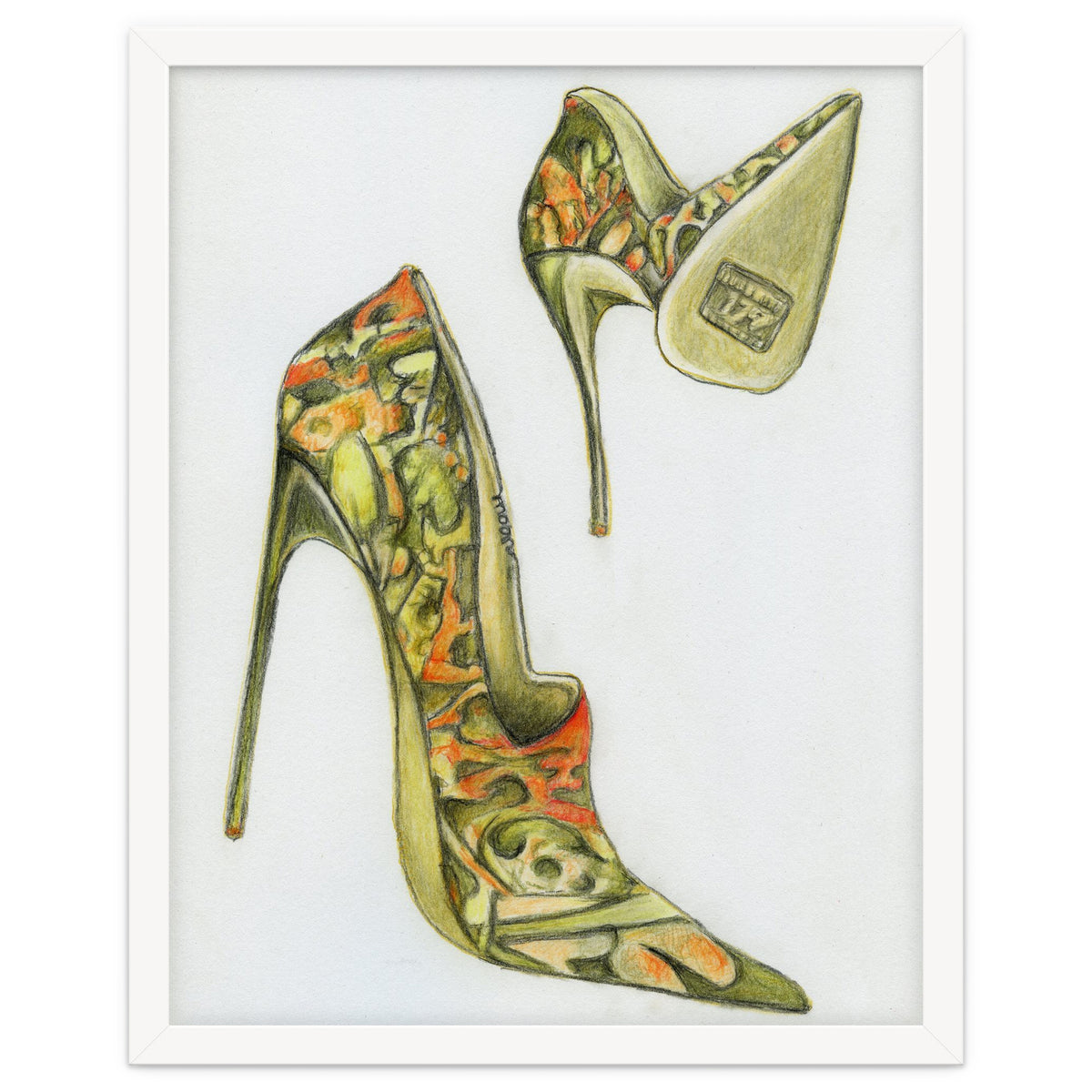 Green stiletto shoes
