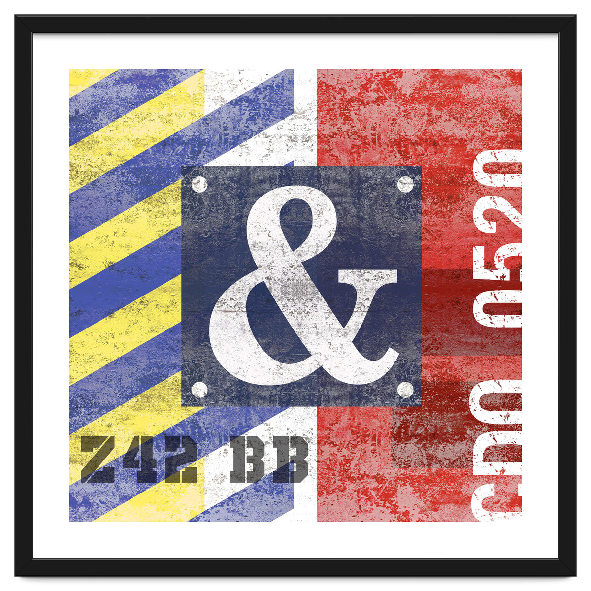 Blue Ampersand Industrial Abstract