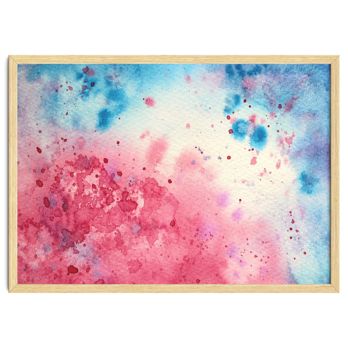 When pink meets blue || abstract watercolor