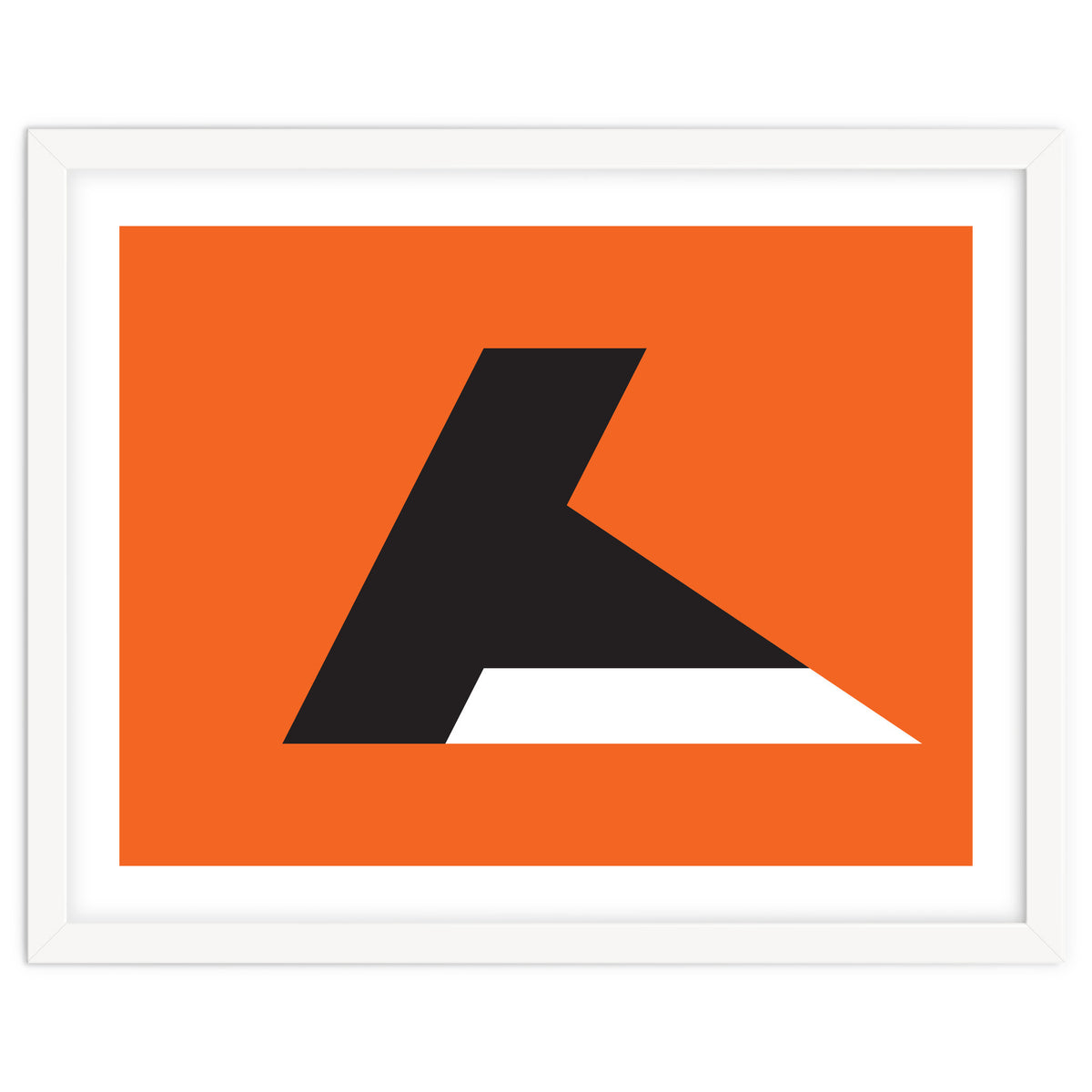 Geometric Shapes No. 79 - orange & black